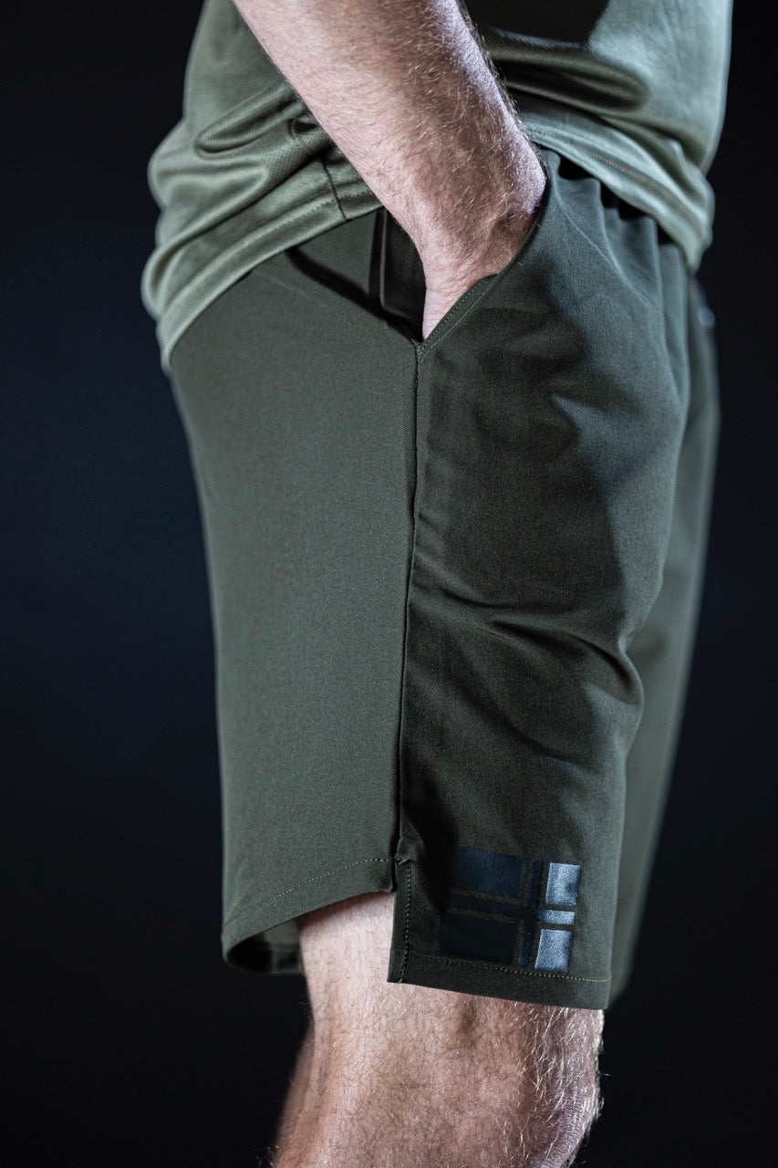 Flag Shorts Workout sett fra siden