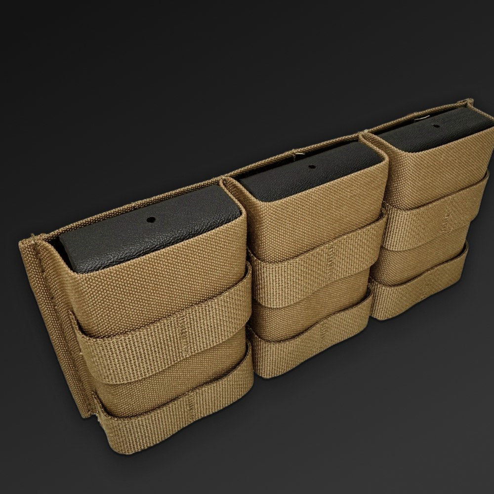 Trippel magasinlomme fra Esstac til 5.56 magasiner, coyote brun, underside