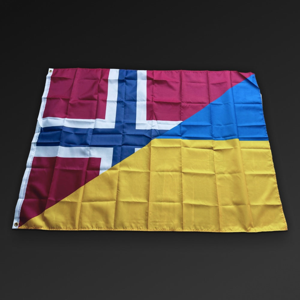 Flagg, Norge Ukraina, stort