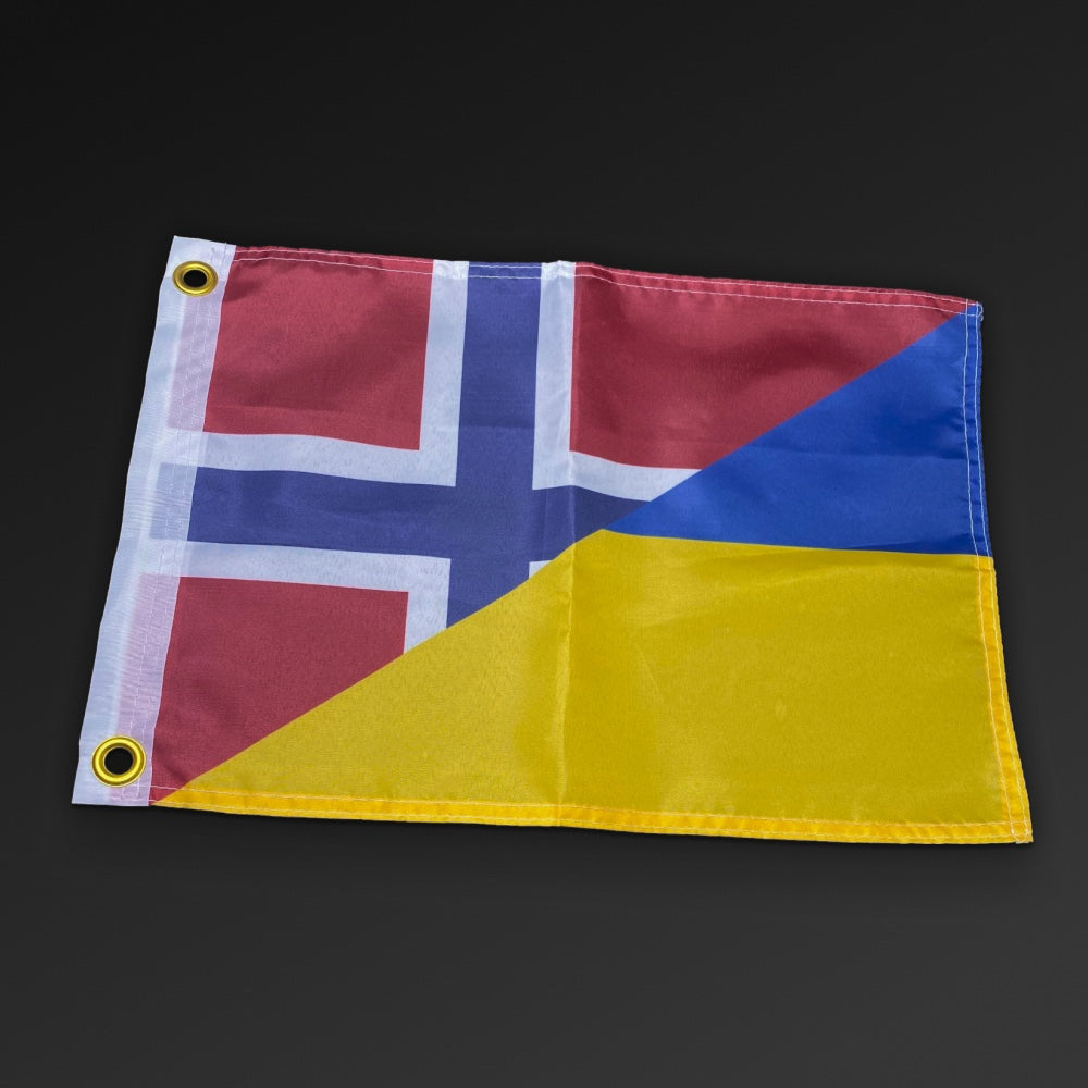 Flagg, norsk ukrainsk, lite