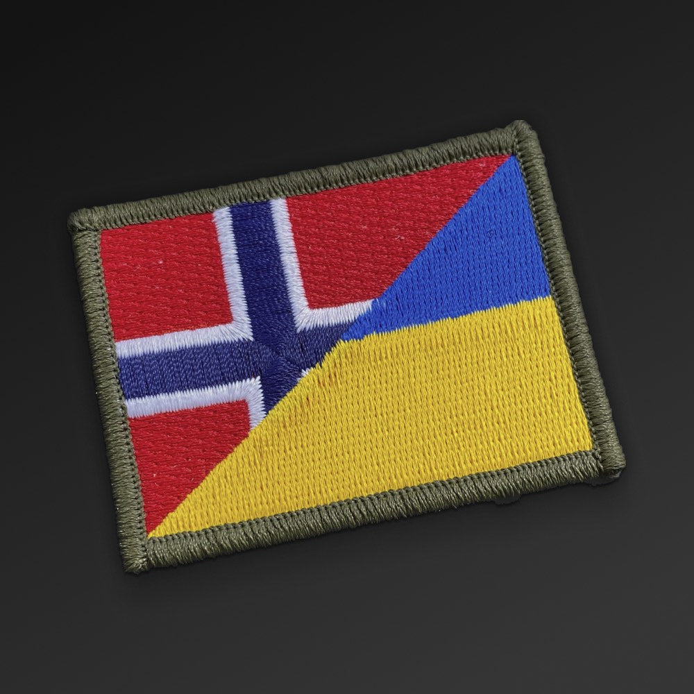 Norge Ukraina patch, fremside