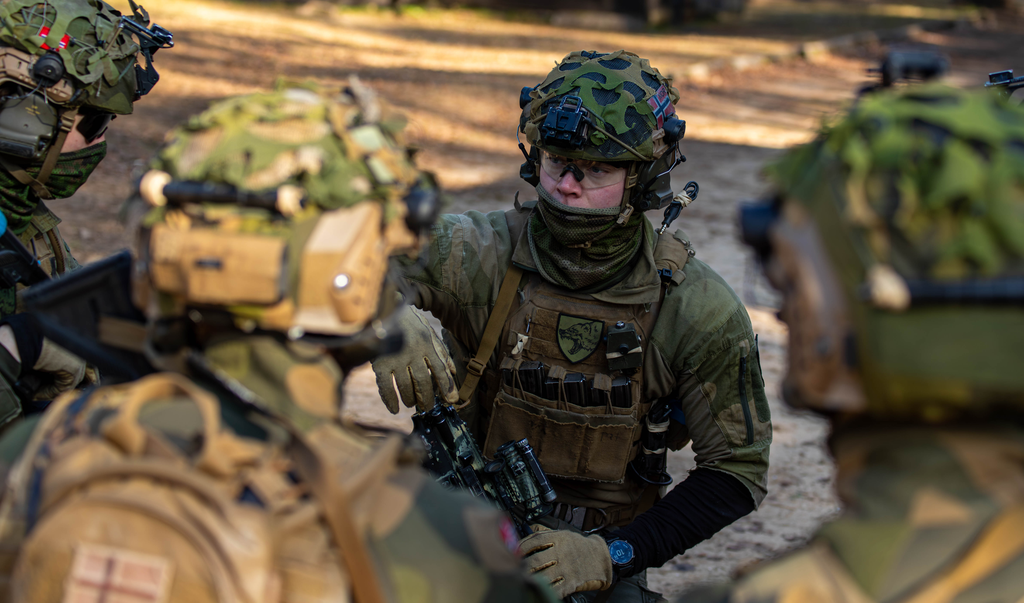 Soldat med custom patch fra 3charlie