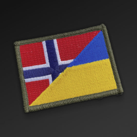 Norge Ukraina patch, fremside